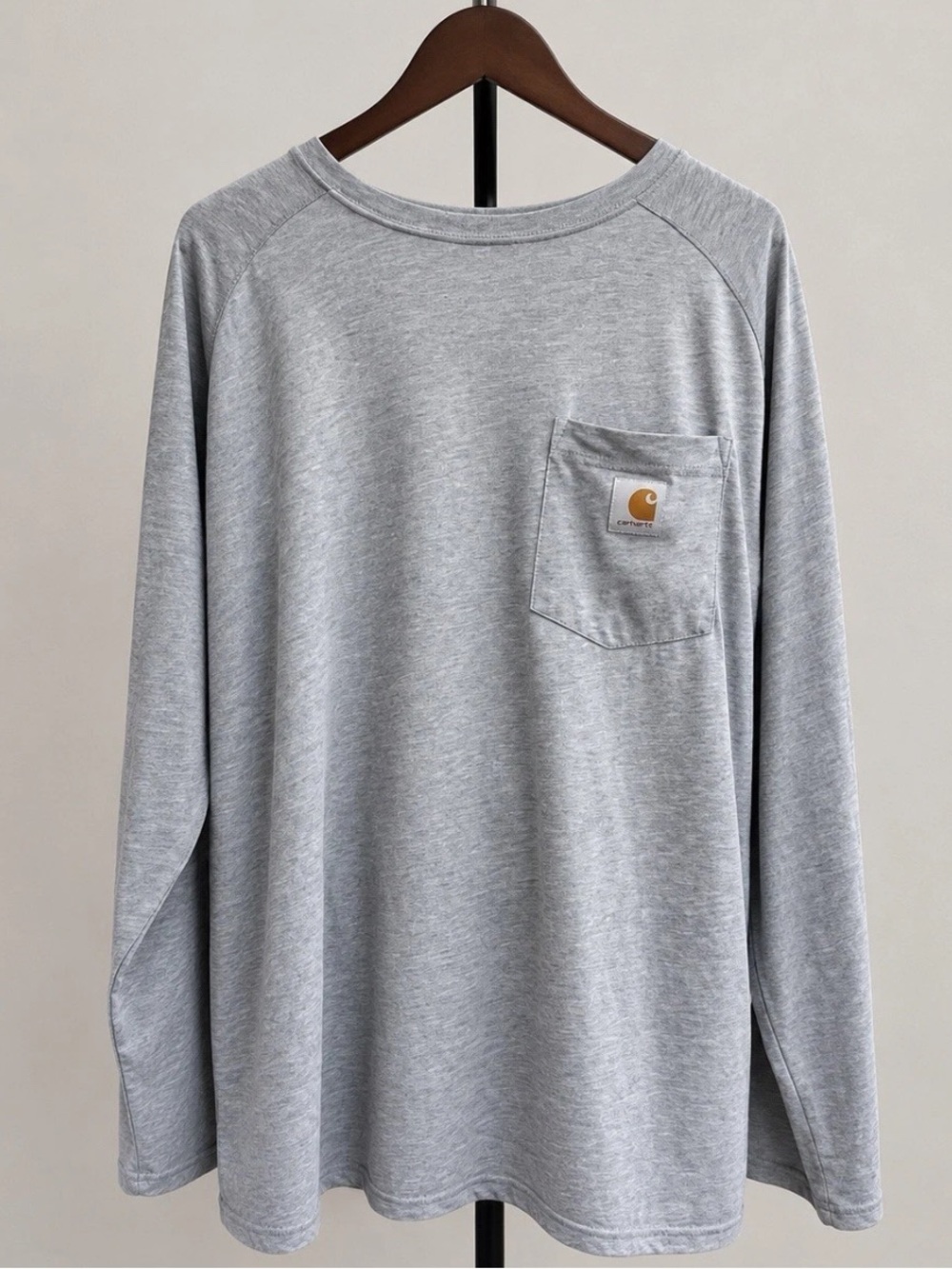 Carhartt Force Men’s XL Heather Gray Long Sleeve Pocket Shirt
